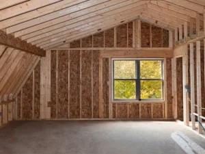 Room interior during construction